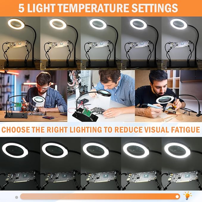 Soldering Helping Hands 12X Magnifying Glass - Image 6