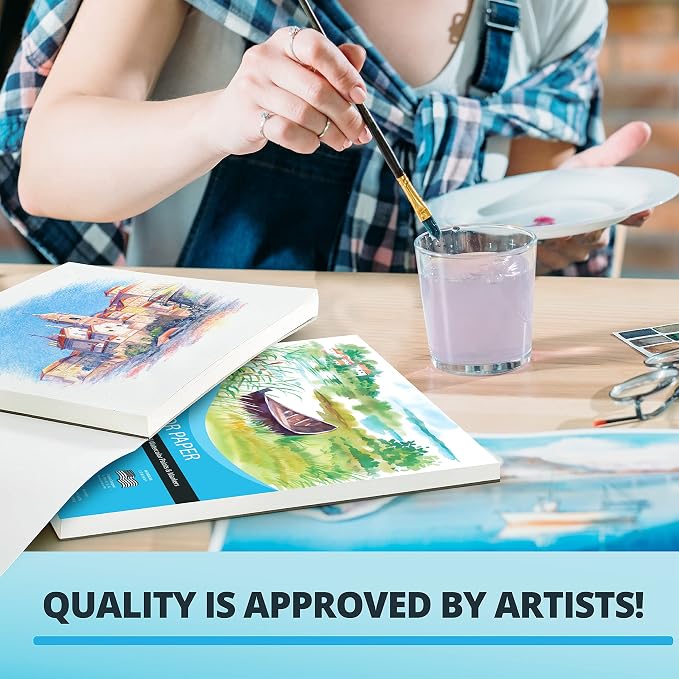 Bellofy 2X Watercolor Paper Pad, 100 Sheets, 9x12 Inches | Ideal - Image 5