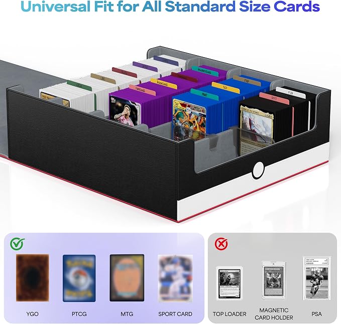 UAONO Trading Card Storage Box, Holds 2400 Sleeved Cards - Image 2