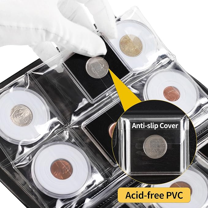 36 Pockets Blue Coin Capsule Holder Album - Image 4