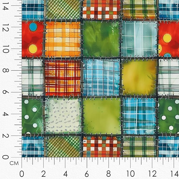 Vegetable Patchwork Cotton Fabric Panel – 6 Designs + Bonus Patchwork Sheet - Image 8