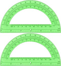 Plastic Protractor Math Protractors 180 Degrees for Geometry Classroom Student School Office Supplies, 6 Inch, Pack of 2 (Green)