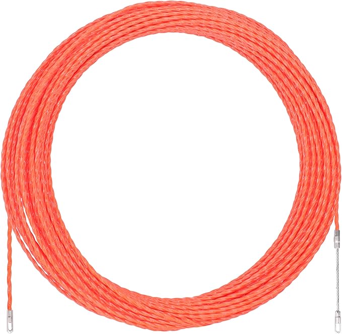 128 FT Fish Tape Wire Puller Through Wall Wire Threader Fish plus Fish Cable Fastener