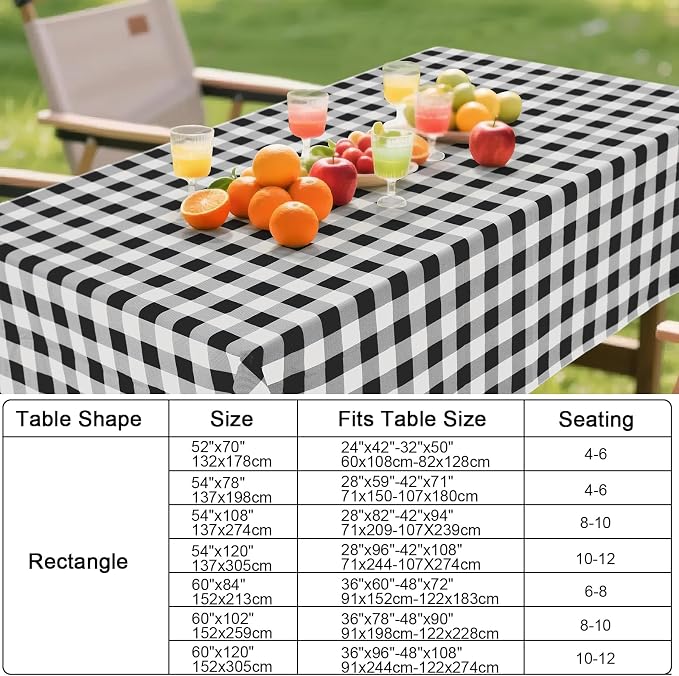 Smiry Oval Table Cloth, Waterproof Vinyl Tablecloths - Image 7