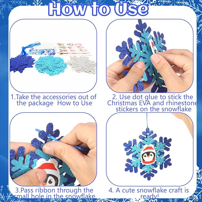 Fennoral 18 Pack DIY Snowflakes Craft Kit - Image 3