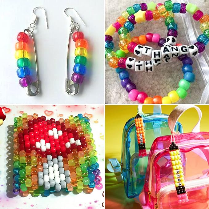 2880pcs Pony Beads for Bracelets Kandi Beads Bulk Rainbow Beads Plastic Bead - Image 7