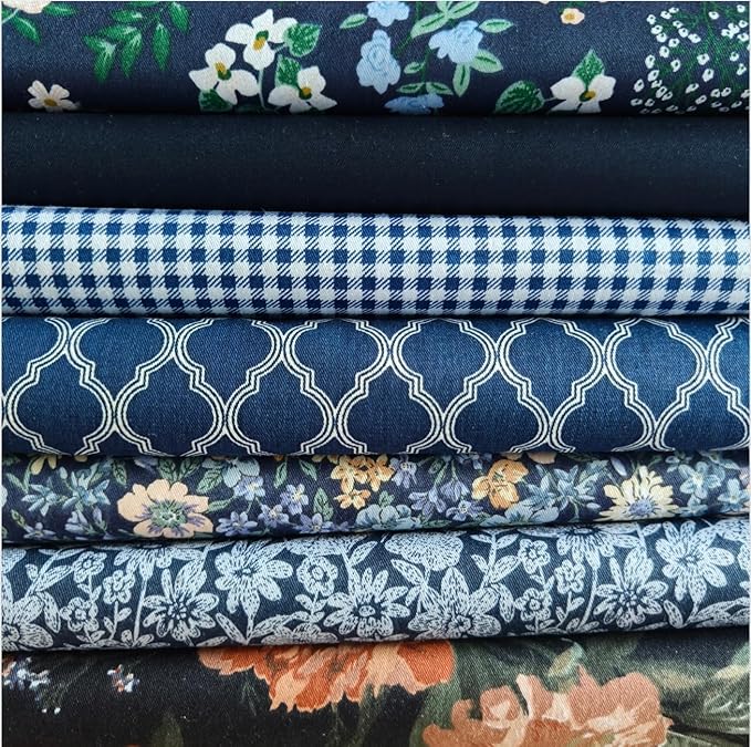 Cotton Fabric DIY Making Supplies Quilting Patchwork Fabric Fat Quarter Bundles by Antetek