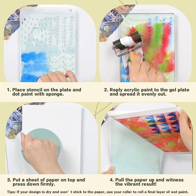 BuzzBright Gel Printing Plate kit, Complete Printmaking Set - Image 5