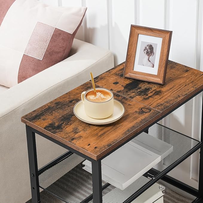 HOOBRO End Table, 3-Tier Narrow Side Table, Nightstand - Image 4
