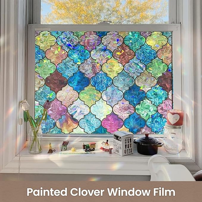 ADD.HERES Window Privacy Film, Stained Glass Decorative Static Cling, Removable - Image 5