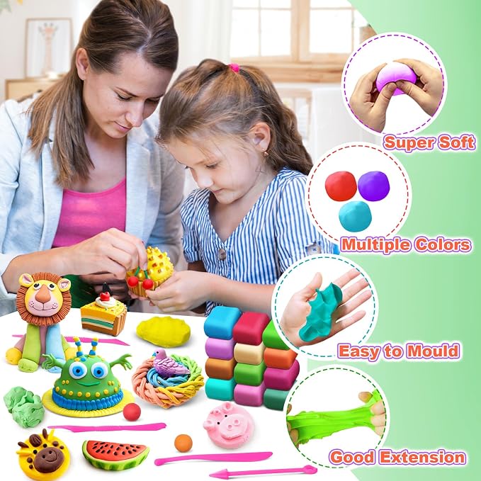 Air Dry Clay 138 Colors, Modeling Magic Clay Set - Image 5