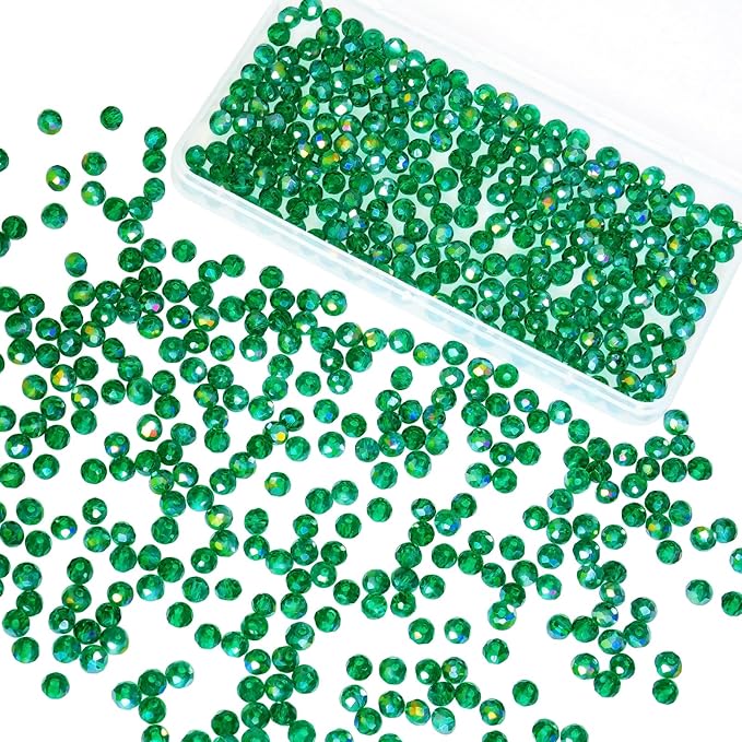 500Pcs 6mm Crystal Glass Beads for Jewelry Making Beads for Bracelets Necklace by Laopottbeads