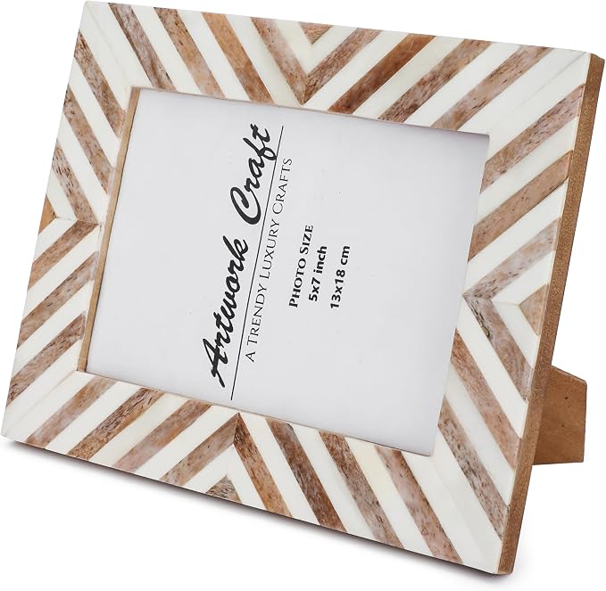 Picture Photo Frame Chevron Herringbone Art Inspired Vintage Table-Top/Wall - Image 5