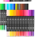 Caliart 34 Double Tip Brush Pens Art Markers by Caliart