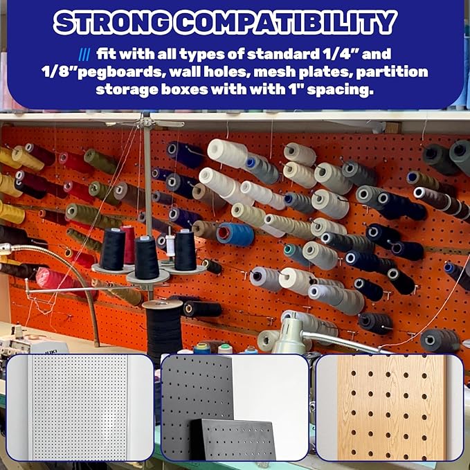 40Pcs 6" /150mm Stainless Steel Pegboard Display Hooks Bulk Set, Silver Garage Organization Peg Wall Hook Metal Slatwall Panel Hook Fit 1/8 and 1/4 Inch Pegboard for Retail