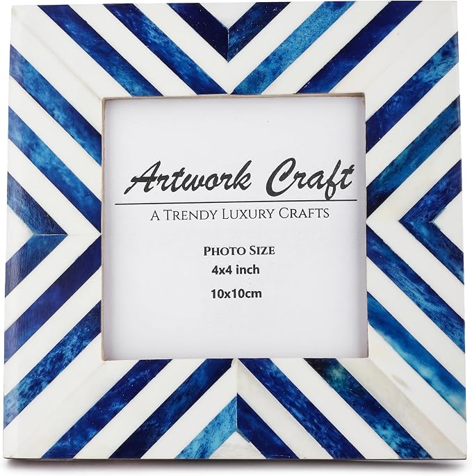 Picture Photo Frame Chevron Herringbone Art Inspired Vintage Table-Top/Wall by ArtworkCraft
