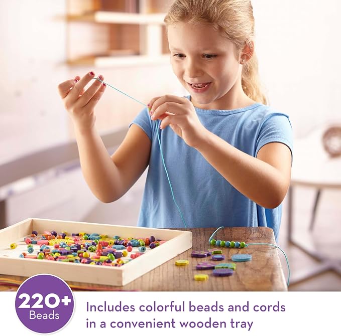 Melissa & Doug Created by Me! Bead Bouquet Deluxe Wooden Bead Set - Image 2