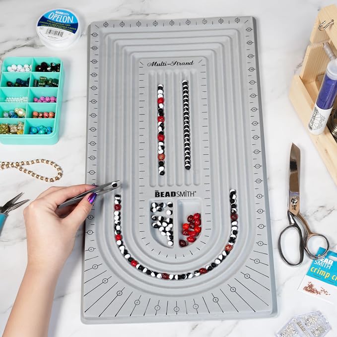 The Beadsmith Bead Board, 5 U-Shape and 6 Straight Channels, 10 x 20.5 inches - Image 2