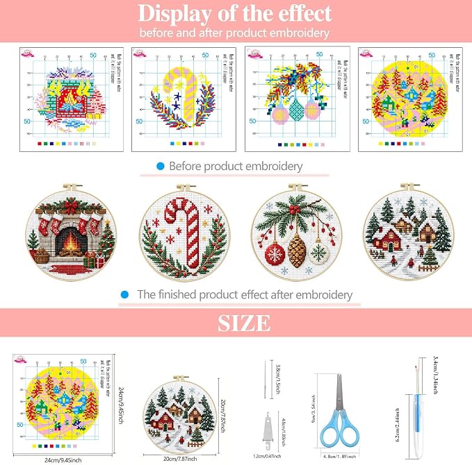 Zhenqing 11CT Stamped Cross Stitch Kit - Image 4