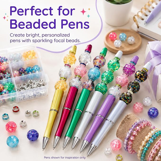 250 Pcs Beads for Pens - 16mm Focal Beads for Beadable Pens - Image 2