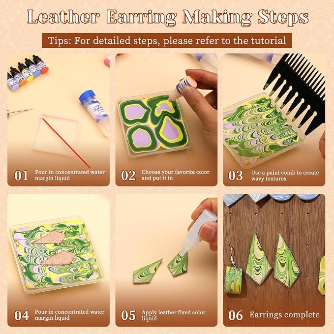 Leather Crafting Kit Leather Earrings Making Kit - Image 5