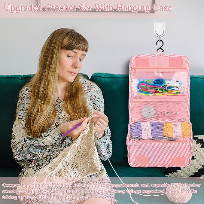 Coopay 63 PCS Crochet Kit for Beginners, Upgraded Crochet Set - Image 2