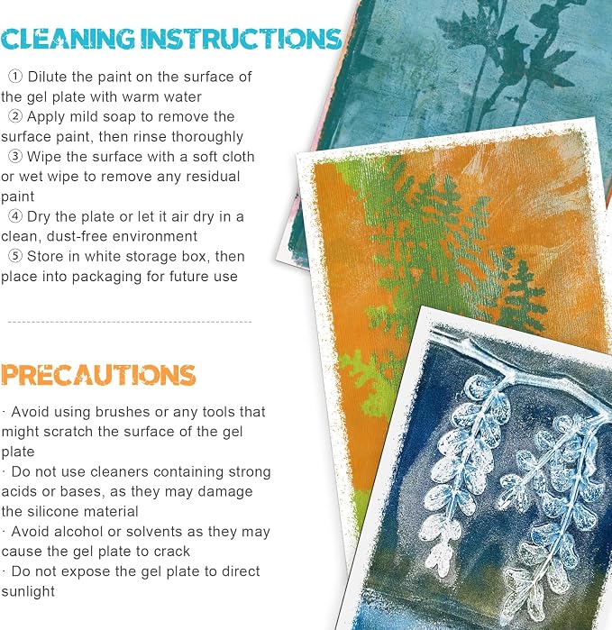 Vollence 12" X 14" Reusable Gel Monoprinting Plate – Reusable Art Plate - Image 6
