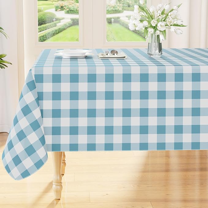 Smiry Rectangle Table Cloth, Waterproof Vinyl Tablecloths by Smiry