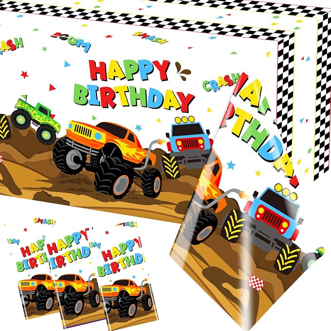 Monster Truck Tablecloth by Dydamud