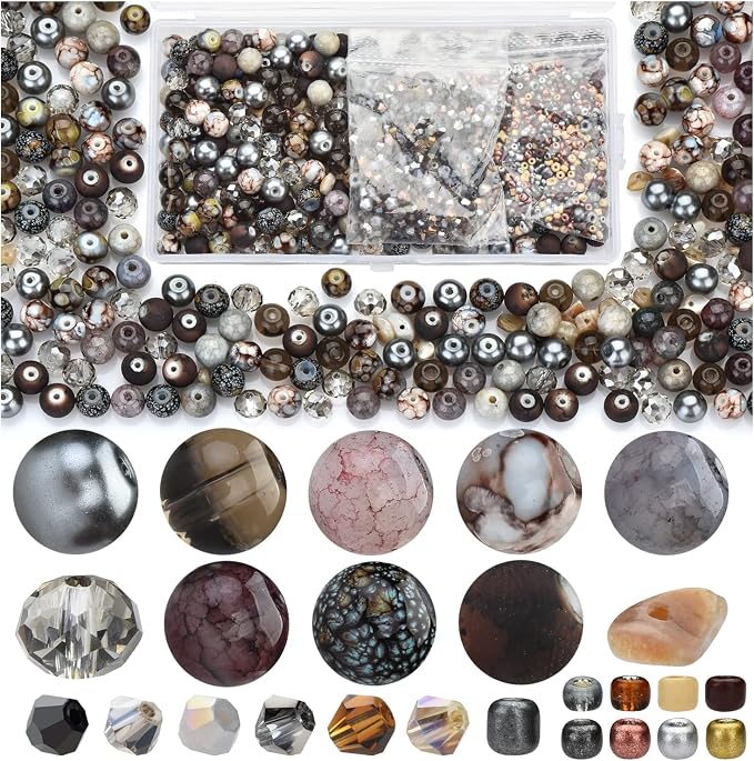 Rired 27 Craft Beads Bracelet Making Kit, Bicone Beads, Spacer Seed Beads by RIRED27