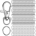 LEOBRO 100PCS Lobster Claw Clasps and Key Rings, Keychain Making Kit by LEOBRO