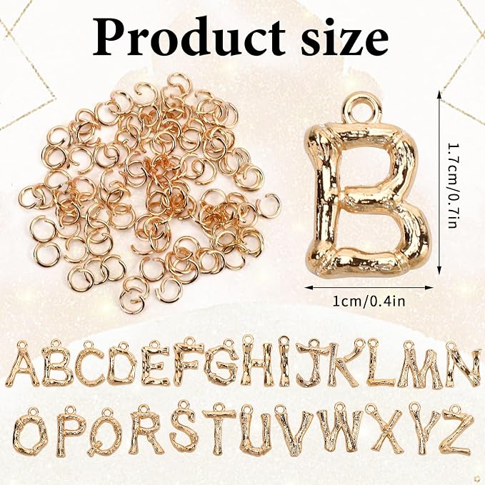 SANNIX 26Pcs Letter Charms, Initial Letter Charms - Image 2
