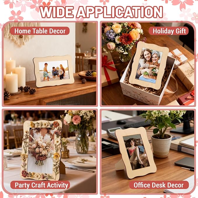 RYKOMO 24 Pack DIY Wooden Picture Frames - Image 7