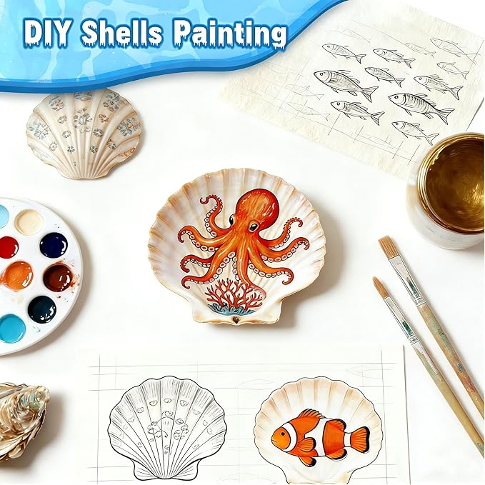 VMEECARL 10Pcs 4"-5" Large Scallop Shells - Image 6