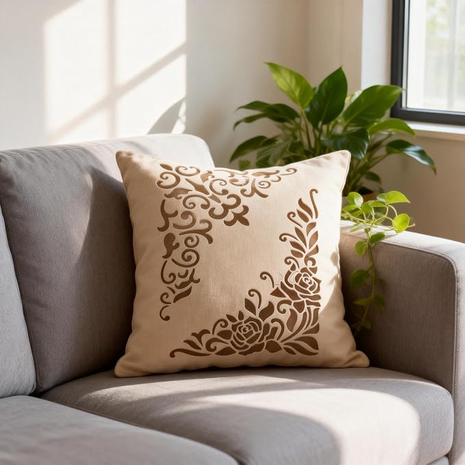 TIAMECH A4 Reusable Vintage Floral Edge Stencil - Image 5