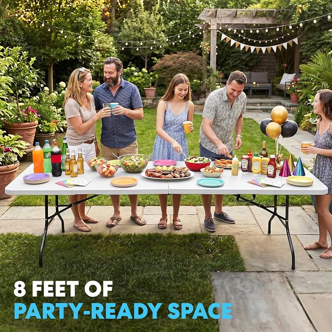 SIMPLI-Magic White Foldable Table, and Catering - Image 2