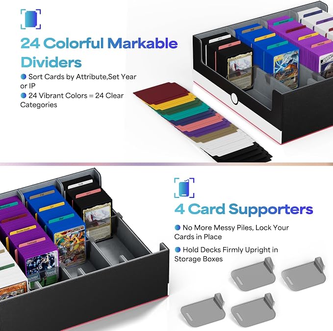 UAONO Trading Card Storage Box, Holds 2400 Sleeved Cards - Image 4
