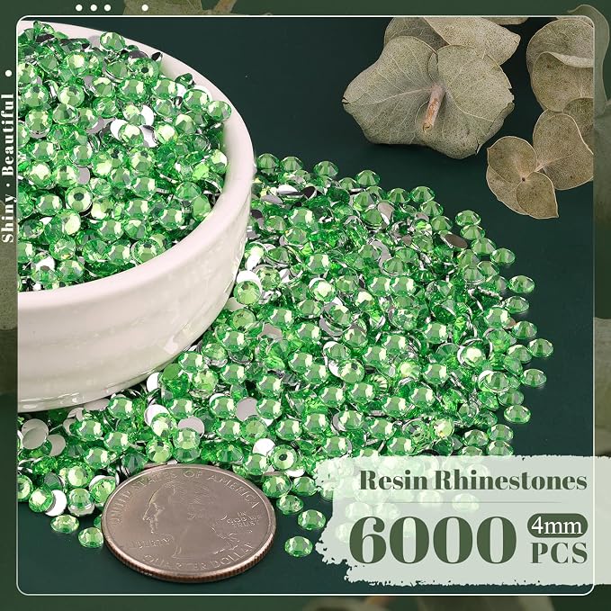 6000PCS 4mm Resin Rhinestones Bulk - Image 2