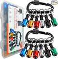 12PCS Bit Holders 1/4 Socket, Hex Shank Screwdriver Bit Holder for Impact Driver Drill Bit Keychain Extension Bar Quick Release Easy Change, Screwdriver Bit Holders for Tools & Home Improvement Gift