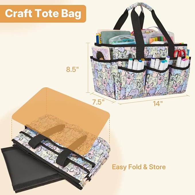 Craft Organizer Tote Bag, Art Organizer, Craft Caddy - Image 4