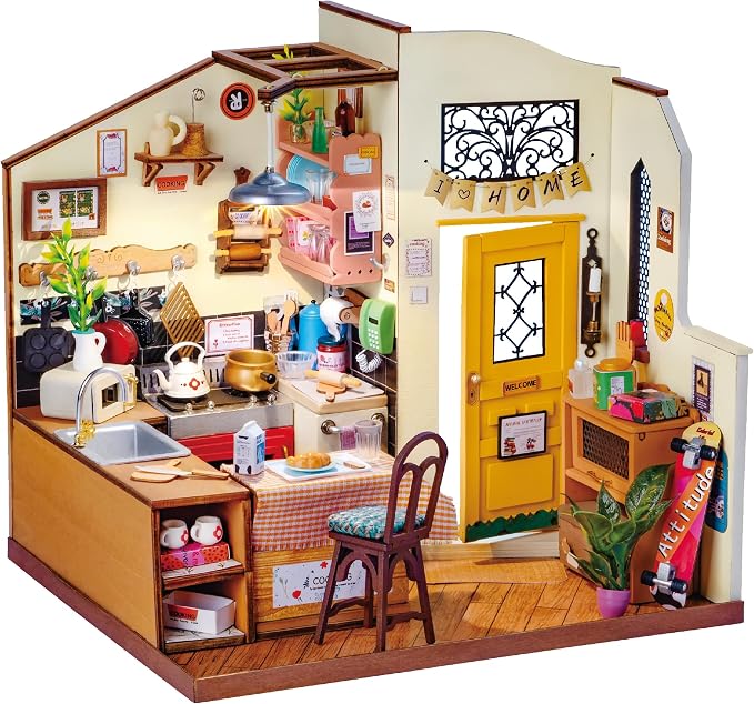 Rowood Miniature House Kit, DIY Miniature Dollhouse Kit by RowoodAssembleArtDecorateLife