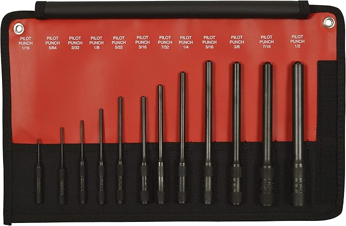 Mayhew Pro 61050 24-Piece Punch & Chisel Kit and 62254 12-Piece Pro Pilot Punch Kit