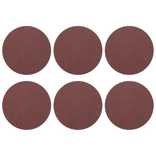 HARFINGTON 10 Pcs 6 Inch Sanding Disc 60 Grit Hook and Loop Sandpaper Random Orbital Sander Pads for Woodworking Automotive Metal Polishing
