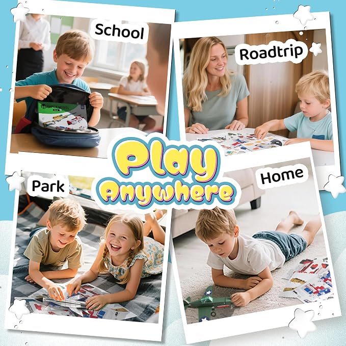 2 Themes in 1, 3D Paper Building Model, DIY Origami Kit - Image 3