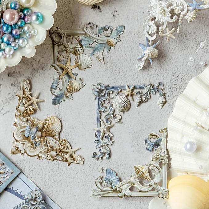 Thick Baroque Embossed Paper Corner Embellishments - Image 3