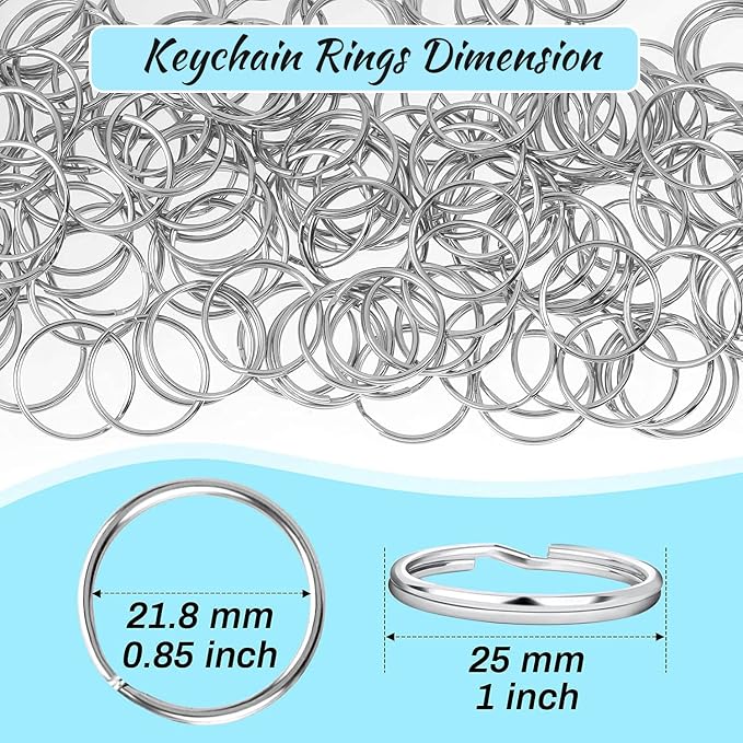 PAXCOO 200Pcs Split Key Rings Bulk - Image 3