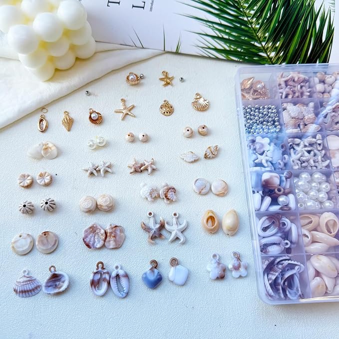 610Pcs Ocean Beads for Bracelets Making Kit, Shell Beads for Jewelry Making - Image 6