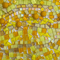 LITMIND 1.1LB Yellow Mixed Irregular Crystal Glass Mosaic Tiles by LITMIND