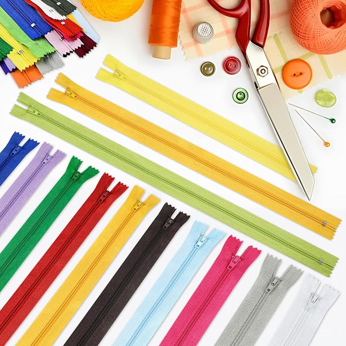 Zippers for Sewing, DOITEM 24 pcs 40cm/16 Inch Multicolor Nylon Coil Zippers - Image 7