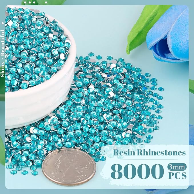 8000PCS 3mm Resin Rhinestones Bulk - Image 2